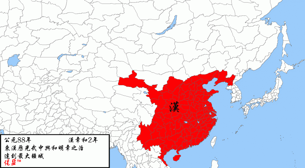 烧盐制作的中国历史主要年份疆域图（一）