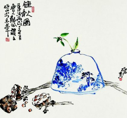 水墨青花--马硕山水墨画作品（一） 